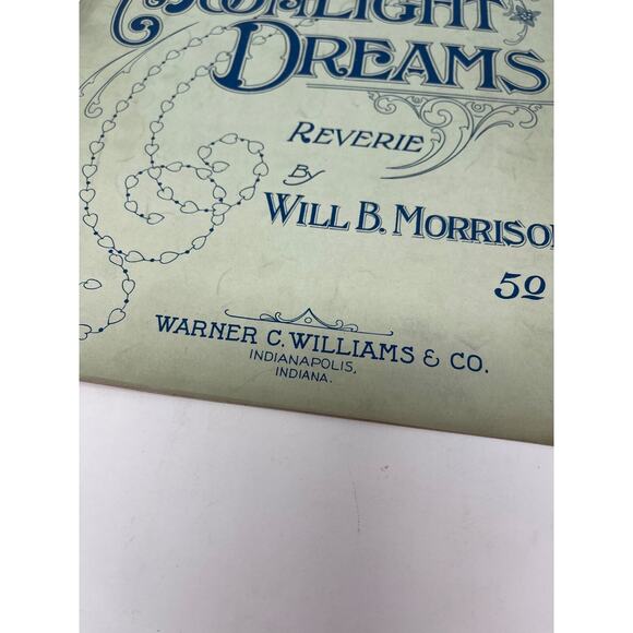 1912 Moonlight Dreams Sheet Music Reverie by Will B Morrison - Picture 10 of 10